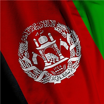 阿富汗,旗帜,特写