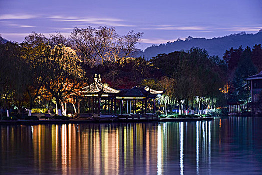 杭州西湖夜景