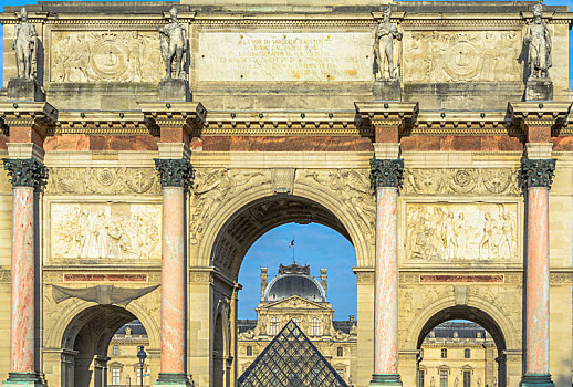 拱形,旋转木马,巴黎,法国