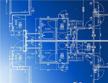 样品,建筑图纸,上方,蓝色背景,蓝图