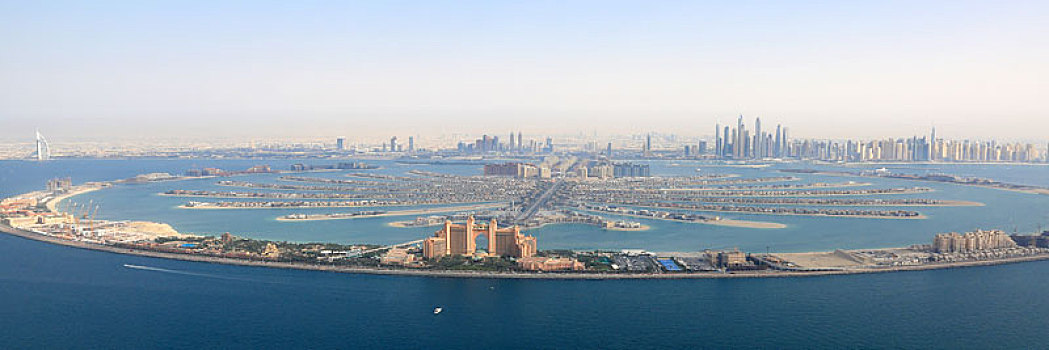迪拜,棕榈树,亚特兰蒂斯酒店,全景,码头,俯视,航拍