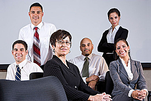 成熟,西班牙裔,职业女性,领导,办公室,群体