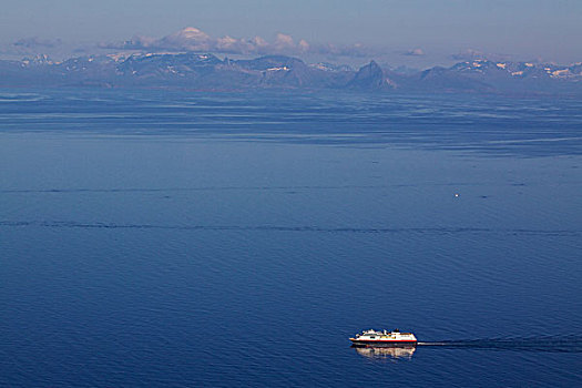 游船,挪威,海岸