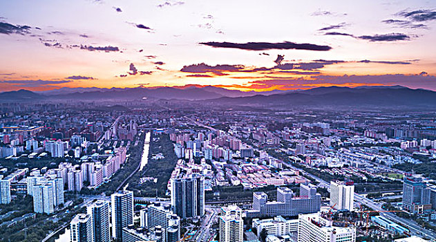 北京城市全景鸟瞰