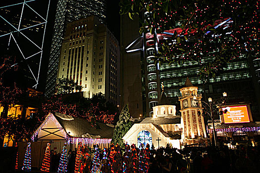 圣诞装饰,中心,香港