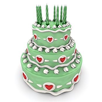 喜爱,蛋糕,绿色