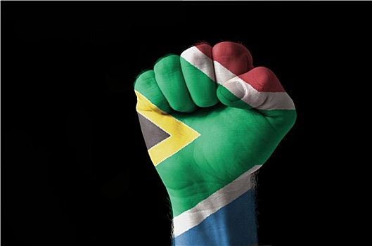 拳头,涂绘,彩色,南非,旗帜