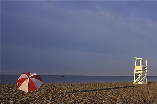 救生员椅,海滩伞,海滩