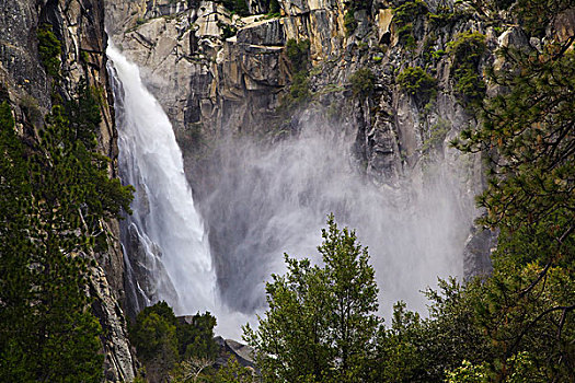 美国,加利福尼亚,优胜美地国家公园,瀑布