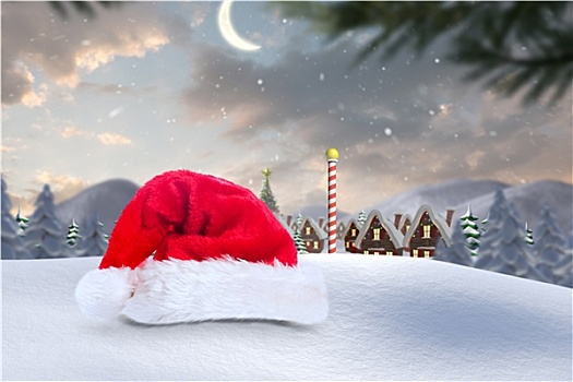 合成效果,图像,圣诞帽,雪