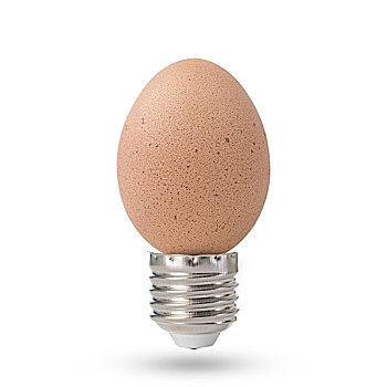 灯泡和鸡蛋的创意