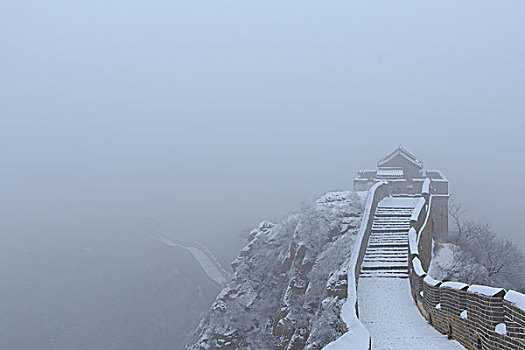 金山岭,雪景