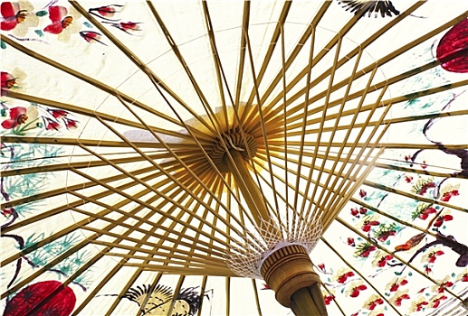 传统,亚洲,油纸伞