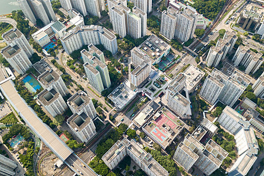 航拍,香港,住宅建筑