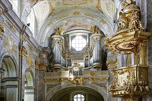 器官,讲道坛,巴洛克,朝圣教堂,设计,下奥地利州