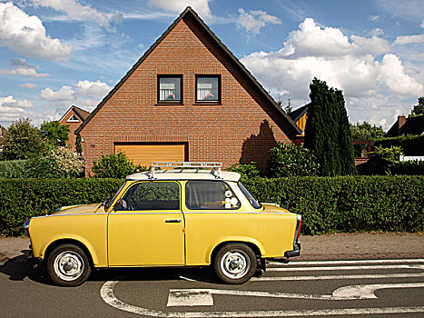 黄色,小,汽车