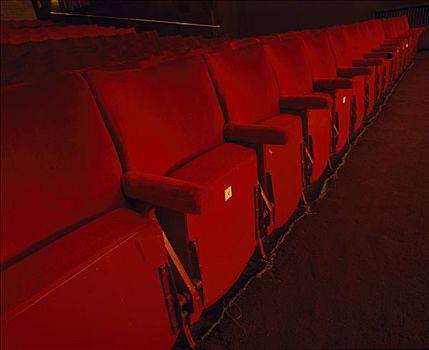 电影院,特写,红色,座椅