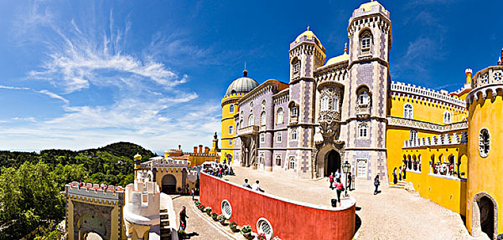 佩纳宫,世界遗产,辛特拉,里斯本,区域,葡萄牙