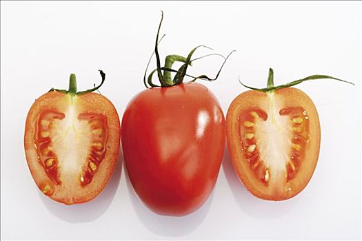 犁形番茄,一个,平分