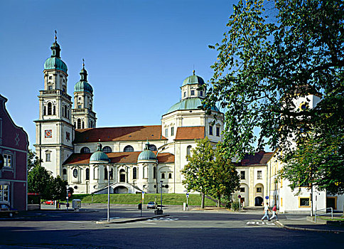 寺院,教堂,坎普顿,巴伐利亚,斯瓦比亚,德国,欧洲