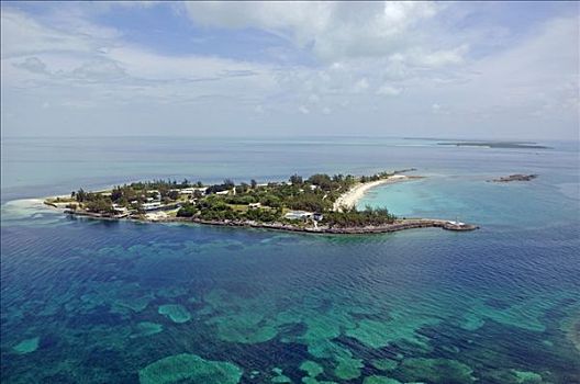 航拍,私人岛屿,贝里群岛,巴哈马