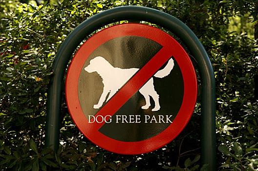 狗,禁止,标识,中央公园,纽约,美国