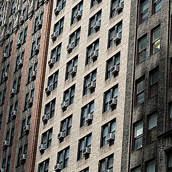 仰视,建筑,曼哈顿,纽约,美国