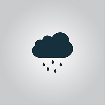 云,雨,天气,矢量,象征