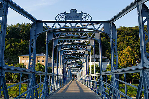 桥,萨尔察赫河,河,萨尔茨堡,奥地利,欧洲