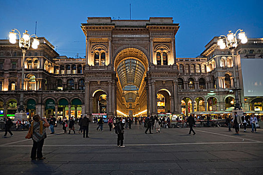 商业街廊,购物,商场,米兰,伦巴第,意大利,欧洲