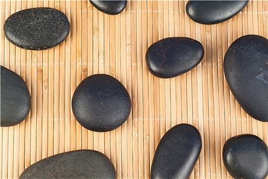 黑色,石头,竹子,背景
