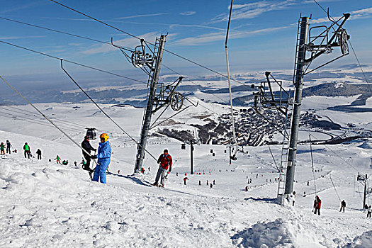 滑雪胜地,地区性,自然公园,圆顶,奥弗涅,法国,欧洲