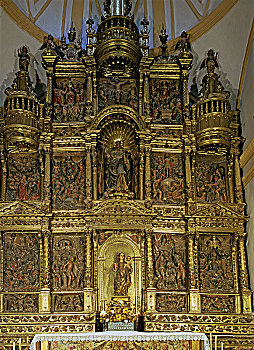 祭坛装饰品,玫瑰园,圣玛丽亚教堂,利尔达,框架,金色
