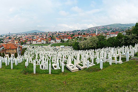 墓地,萨拉热窝,波斯尼亚,黑塞哥维那,欧洲