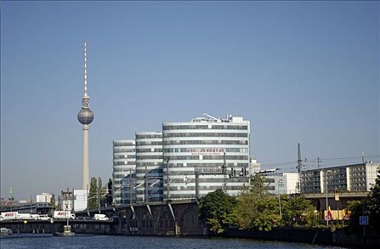 建筑,电视塔,柏林,德国