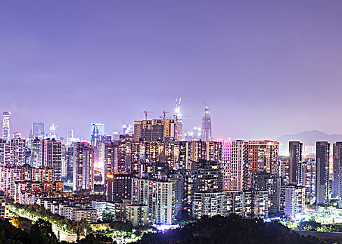 深圳市南山区后海片区夜景