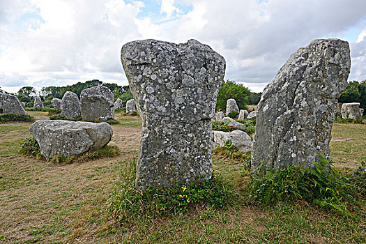 竖石纪念物,靠近,莫尔比昂省,布列塔尼半岛,法国,欧洲