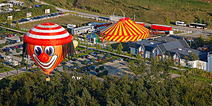 航拍,热气球,20世纪,热,空气,气球,节日,沃尔斯坦,藻厄兰,北莱茵威斯特伐利亚,德国,欧洲