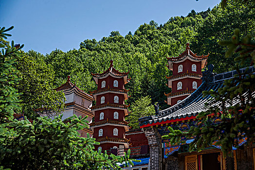 山西忻州市五台山善财洞下院寺院塔林
