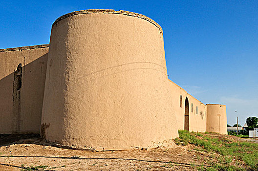 历史,砖坯,要塞,乌兹别克斯坦,中亚