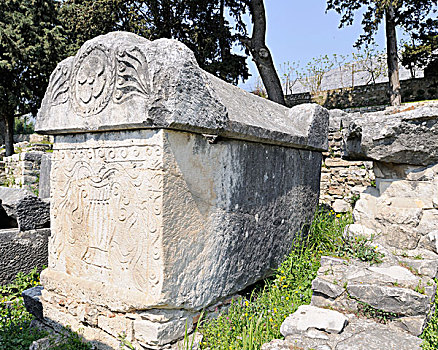 石棺,遗址,早,基督教,大教堂,靠近,分开,克罗地亚,欧洲