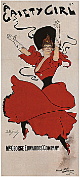 海报,音乐,搞笑,高兴,女孩,1894年,艺术家