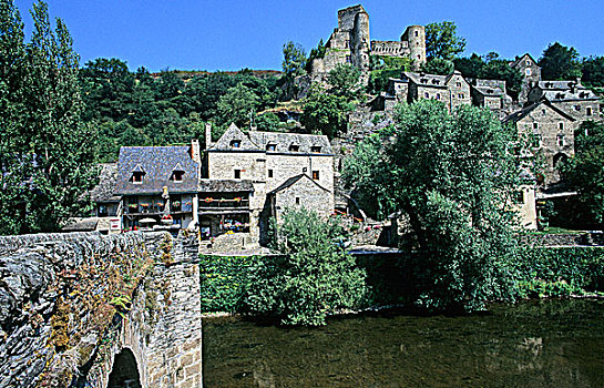 法国,阿韦龙省,中世纪,乡村,河