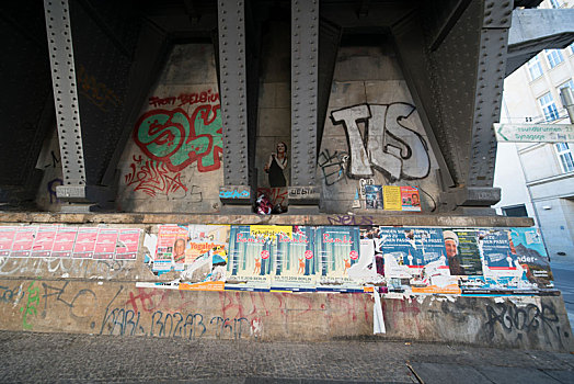 柏林街头涂鸦,墙壁上的涂鸦花纹