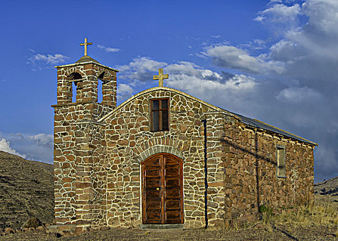 小,教堂,边远地区,玻利维亚,高原,圣地亚哥,南美