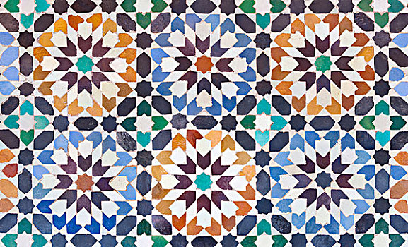 摩洛哥,图案,瓷砖,装饰,马拉喀什,非洲