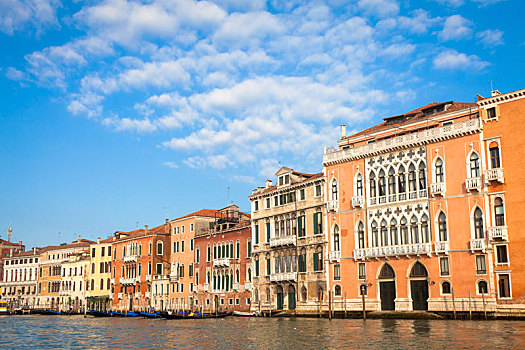 岁月,老,威尼斯,宫殿,建筑,大运河