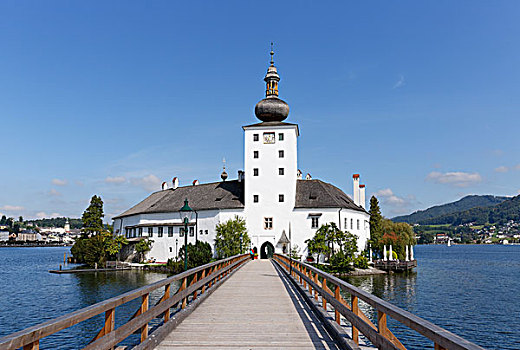 城堡,格蒙登,湖,萨尔茨卡莫古特,区域,上奥地利州,奥地利,欧洲