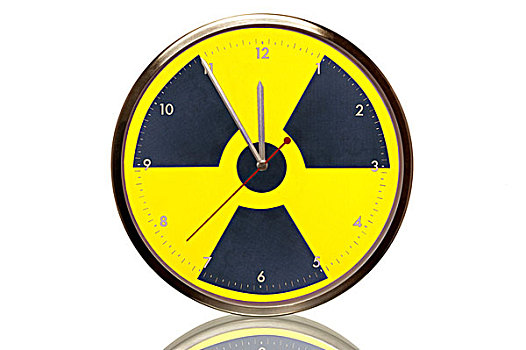 钟表,核符号,分钟,钟点,象征,核能