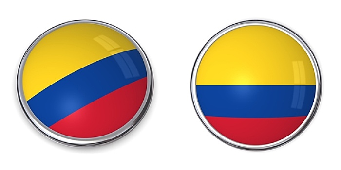 旗帜,扣,哥伦比亚